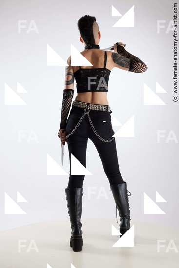 Casual Woman White Standing poses - ALL Slim short black Standing poses - simple Standard Photoshoot Pinup