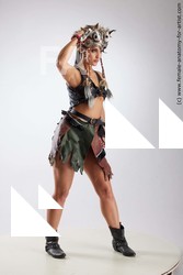 Casual Fighting with knife Woman White Standing poses - ALL Slim long brown Standing poses - simple Standard Photoshoot Academic