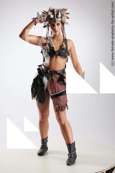 Casual Fighting with knife Woman White Standing poses - ALL Slim long brown Standing poses - simple Standard Photoshoot Academic