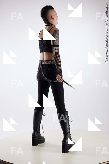 Casual Woman White Standing poses - ALL Underweight short black Standing poses - simple Standard Photoshoot Academic