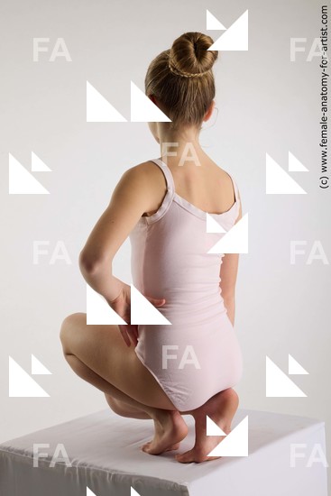 Underwear Woman White Kneeling poses - ALL Slim Kneeling poses - on one knee long brown Standard Photoshoot  Academic