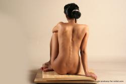 Nude Woman Multiracial Sitting poses - ALL Slim dreadlocks black Sitting poses - simple Pinup