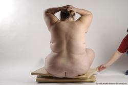 Nude Woman White Sitting poses - ALL Overweight medium brown Sitting poses - simple Pinup