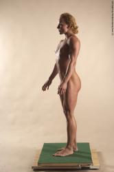 Nude Woman White Standing poses - ALL Muscular medium blond Standing poses - simple Pinup