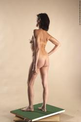 Nude Woman White Standing poses - ALL Underweight short brown Standing poses - simple Pinup