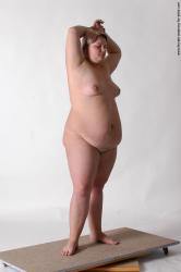 Nude Woman White Standing poses - ALL Overweight medium colored Standing poses - simple Pinup