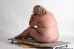 Nude Woman White Sitting poses - ALL Overweight medium colored Sitting poses - simple Pinup