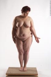 Nude Woman White Standing poses - ALL Overweight short colored Standing poses - simple Pinup