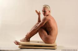 Nude Woman White Sitting poses - ALL Muscular medium blond Sitting poses - simple Pinup