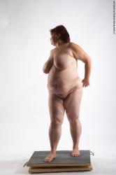 Nude Woman White Standing poses - ALL Overweight short colored Standing poses - simple Pinup