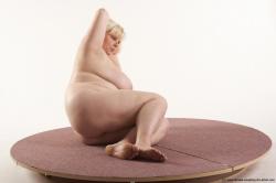 Nude Woman White Sitting poses - ALL Overweight medium blond Sitting poses - simple Pinup