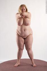 Nude Woman White Standing poses - ALL Overweight long blond Standing poses - simple Pinup