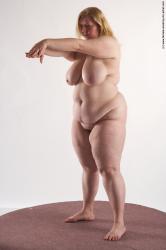 Nude Woman White Standing poses - ALL Overweight long blond Standing poses - simple Pinup