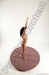 Nude Woman White Standing poses - ALL Slim long brown Standing poses - simple Multi angle poses Pinup