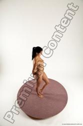 Nude Woman White Standing poses - ALL Slim long brown Standing poses - simple Multi angle poses Pinup