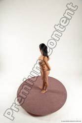 Nude Woman White Standing poses - ALL Slim long black Standing poses - simple Multi angle poses Pinup