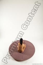 Nude Woman White Sitting poses - ALL Slim long black Sitting poses - simple Multi angle poses Pinup