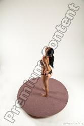 Underwear Woman White Standing poses - ALL Slim long black Standing poses - simple Multi angle poses Academic