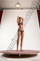 Underwear Woman White Standing poses - ALL Slim long black Standing poses - simple Multi angle poses Academic