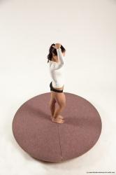 Underwear Woman White Standing poses - ALL Slim long brown Standing poses - simple Multi angle poses Academic