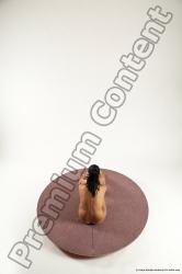 Nude Woman White Sitting poses - ALL Slim long black Sitting poses - simple Multi angle poses Pinup