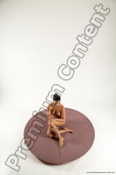 Nude Woman White Sitting poses - ALL Slim long black Sitting poses - simple Multi angle poses Pinup