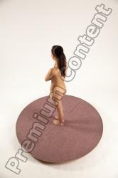 Nude Woman White Standing poses - ALL Slim long brown Standing poses - simple Multi angle poses Pinup