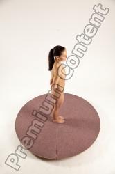 Nude Woman White Standing poses - ALL Slim long brown Standing poses - simple Multi angle poses Pinup