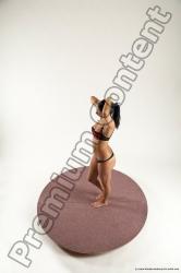 Underwear Woman White Standing poses - ALL Slim long black Standing poses - simple Multi angle poses Academic