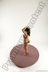 Underwear Woman White Standing poses - ALL Slim long black Standing poses - simple Multi angle poses Academic