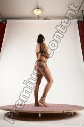 Underwear Woman White Standing poses - ALL Slim long black Standing poses - simple Multi angle poses Academic