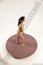 Nude Woman White Standing poses - ALL Slim long brown Standing poses - simple Multi angle poses Pinup