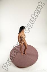 Nude Woman White Standing poses - ALL Slim long black Standing poses - simple Multi angle poses Pinup