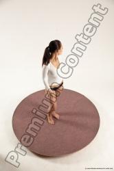 Underwear Woman White Standing poses - ALL Slim long brown Standing poses - simple Multi angle poses Academic