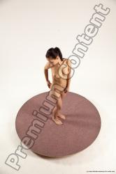 Nude Woman White Standing poses - ALL Slim long brown Standing poses - simple Multi angle poses Pinup