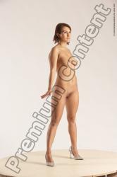 Nude Woman White Standing poses - ALL Slim medium brown Standing poses - simple Multi angle poses Pinup