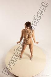 Nude Woman White Standing poses - ALL Slim medium brown Standing poses - simple Multi angle poses Pinup