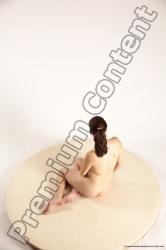 Nude Woman White Sitting poses - ALL Slim long brown Sitting poses - simple Multi angle poses Pinup