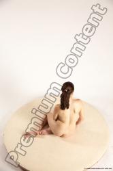 Nude Woman White Sitting poses - ALL Slim long brown Sitting poses - simple Multi angle poses Pinup