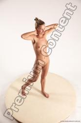 Nude Woman White Standing poses - ALL Slim long blond Standing poses - simple Multi angle poses Pinup