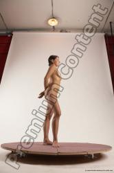 Nude Woman White Standing poses - ALL Slim medium brown Standing poses - simple Multi angle poses Pinup