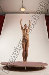 Nude Woman White Standing poses - ALL Slim medium brown Standing poses - simple Multi angle poses Pinup