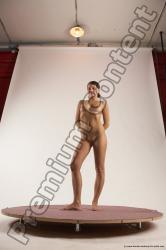 Nude Woman White Standing poses - ALL Slim medium brown Standing poses - simple Multi angle poses Pinup