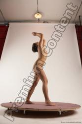 Nude Woman White Standing poses - ALL Slim medium brown Standing poses - simple Multi angle poses Pinup