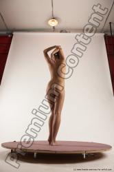 Nude Woman White Standing poses - ALL Slim medium brown Standing poses - simple Multi angle poses Pinup