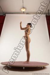 Nude Woman White Standing poses - ALL Slim medium brown Standing poses - simple Multi angle poses Pinup