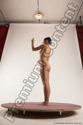 Nude Woman White Standing poses - ALL Slim medium brown Standing poses - simple Multi angle poses Pinup