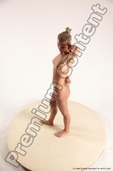 Nude Woman White Standing poses - ALL Slim long blond Standing poses - simple Multi angle poses Pinup