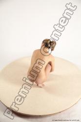 Nude Woman White Kneeling poses - ALL Slim Kneeling poses - on one knee medium blond Multi angle poses Pinup