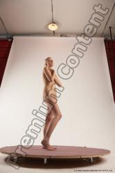 Nude Woman White Standing poses - ALL Slim long blond Standing poses - simple Multi angle poses Pinup